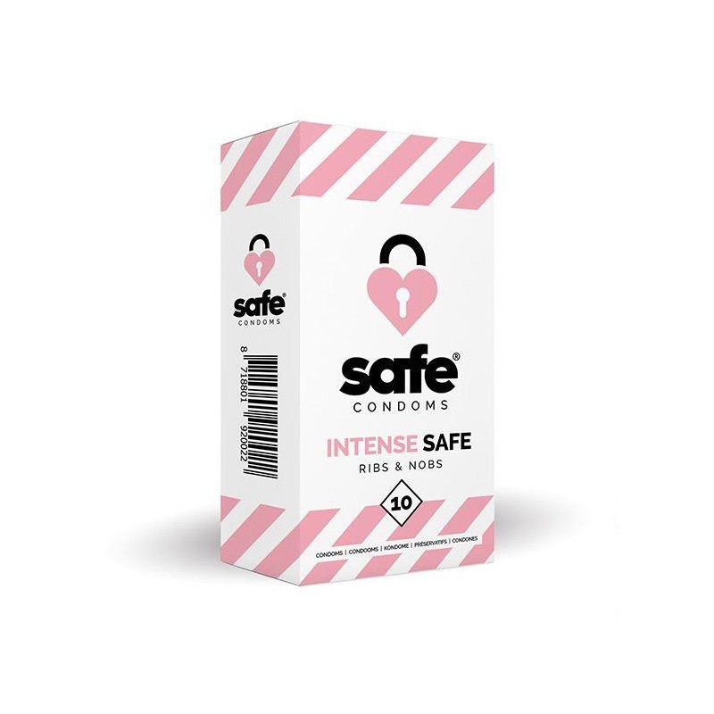 SAFE - Condooms Intense Safe Ribs & Nobs (10 stuks)